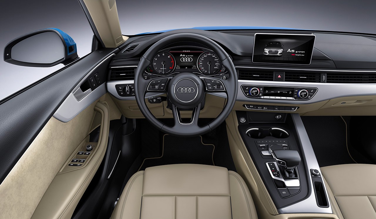 Audi, A5, Sportback, G-tron, Interior, 2017