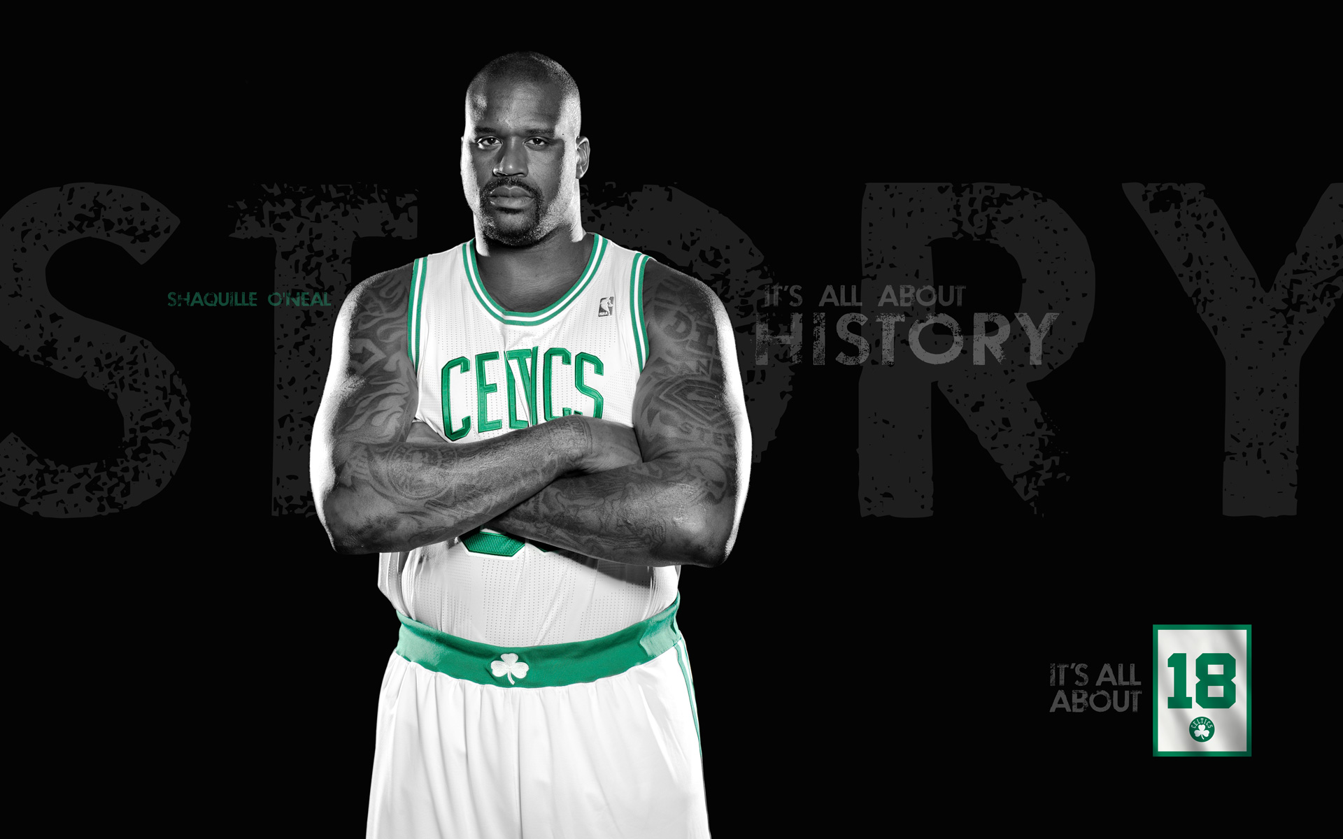 Shaquille, Oneal, Poster, Celtics