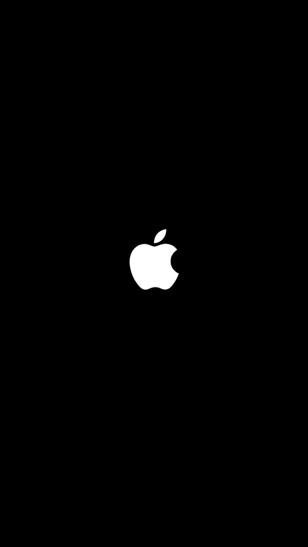 iPhone 7 Black Wallpaper Apple Logo