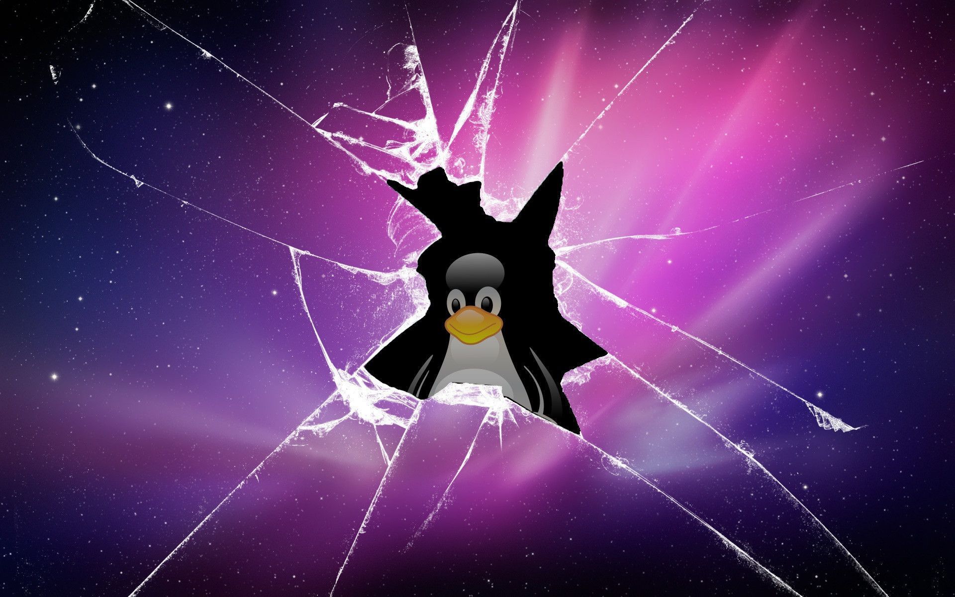 Broken Screen Wallpaper Linux