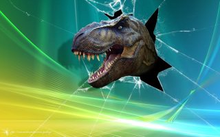 Broken Screen Wallpaper Windows Vista Dinosaurus