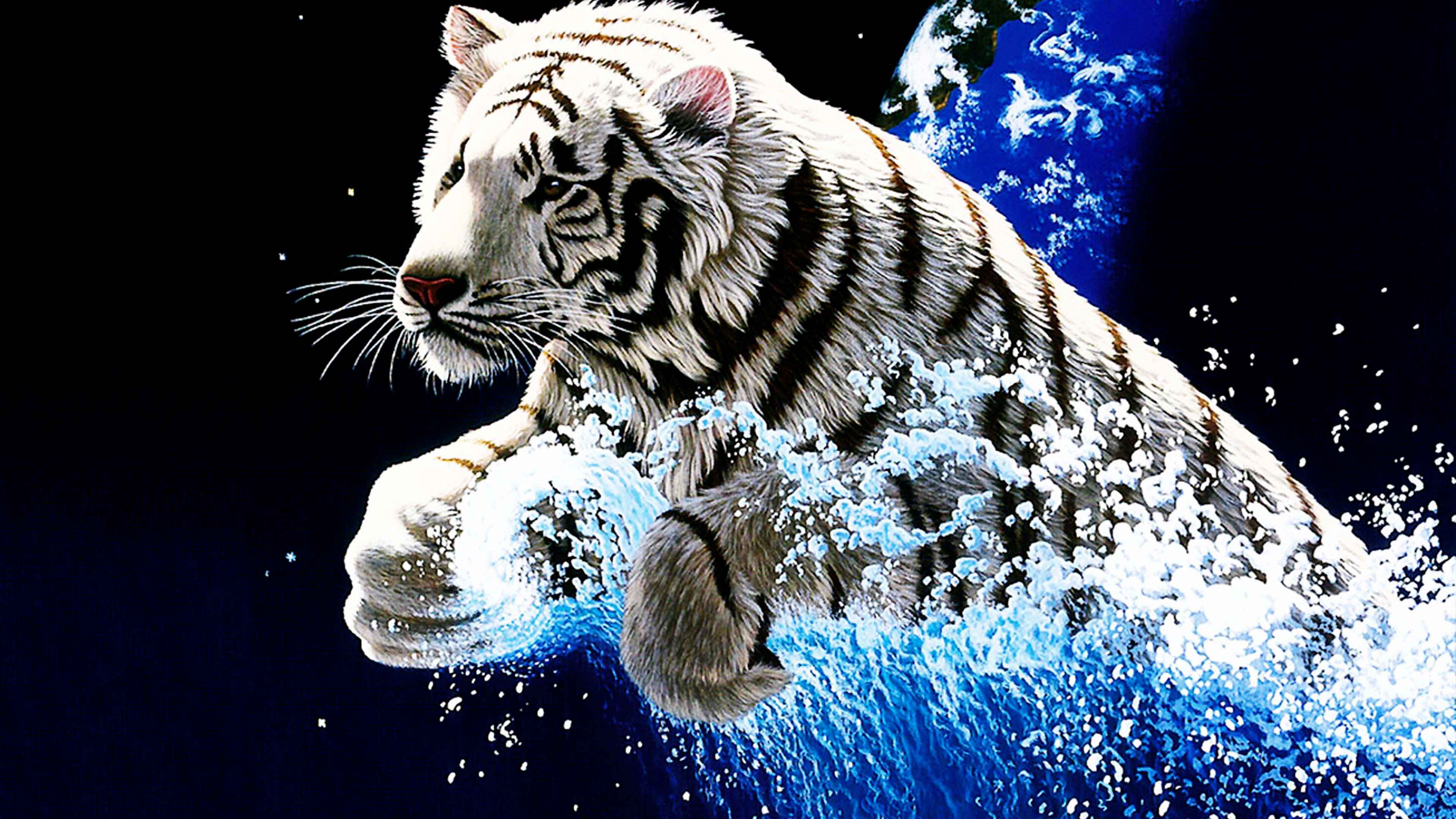 Animated 3D Tigers Wallpaper HD
