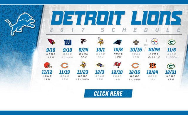 2017 NFL Preseason Detroit Lions Wallpaper Schedules