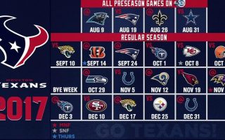 2017 NFL Preseason Houston Texans Wallpaper Schedules