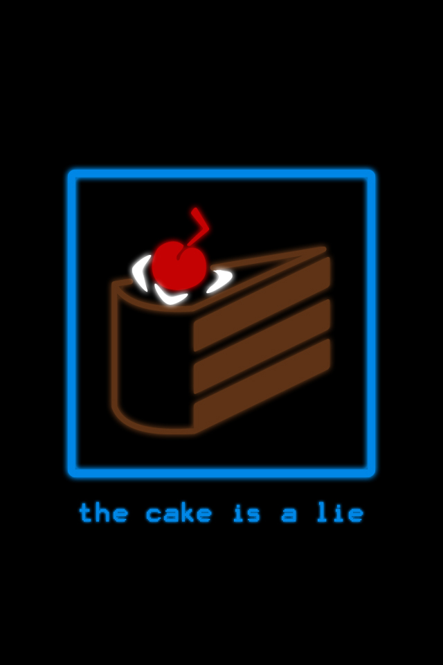 The Cake Is Lie Iphone Wallpaper