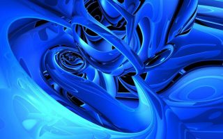 3D Abstract Blue Wallpaper