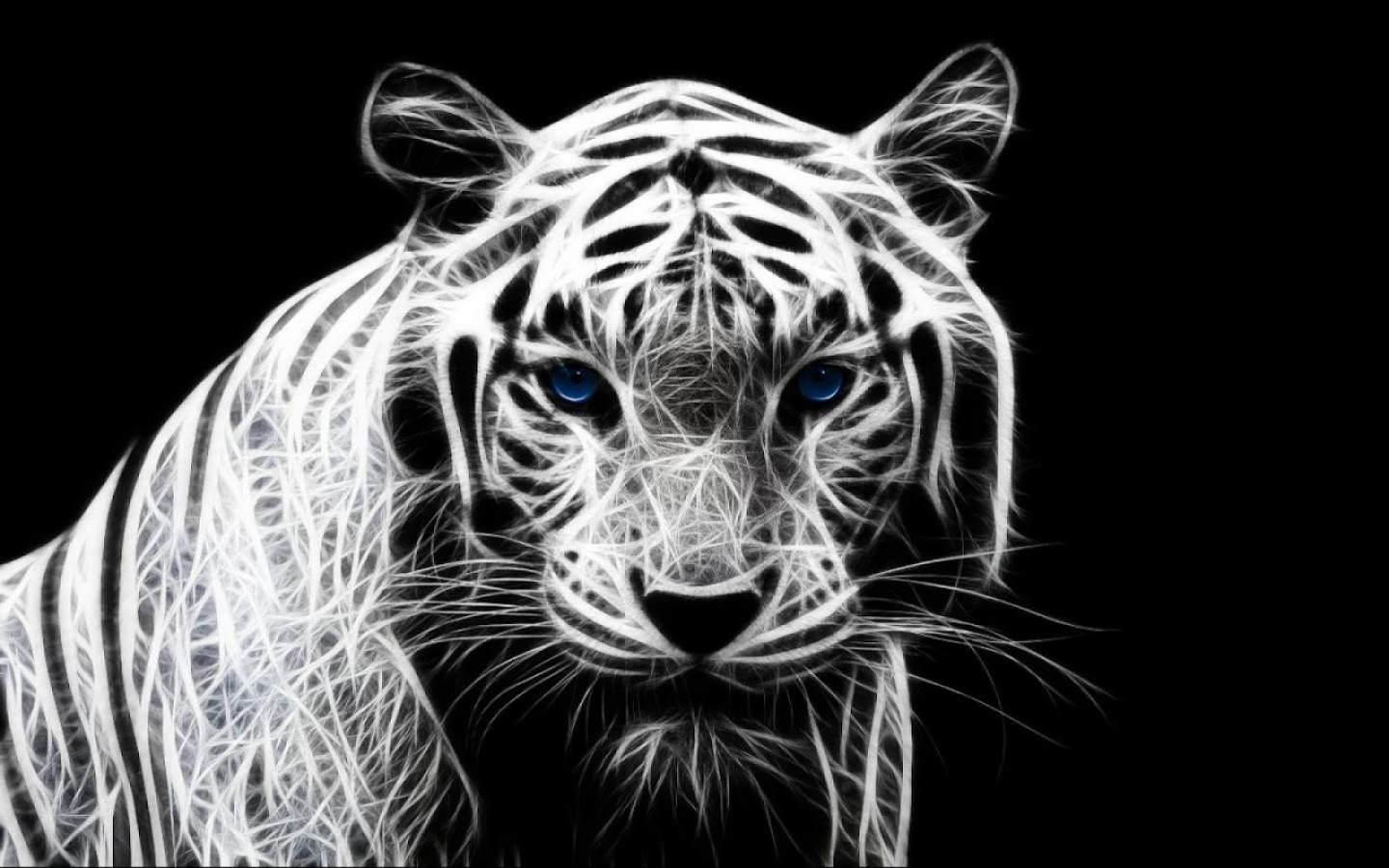 3D White Tiger Wallpaper
