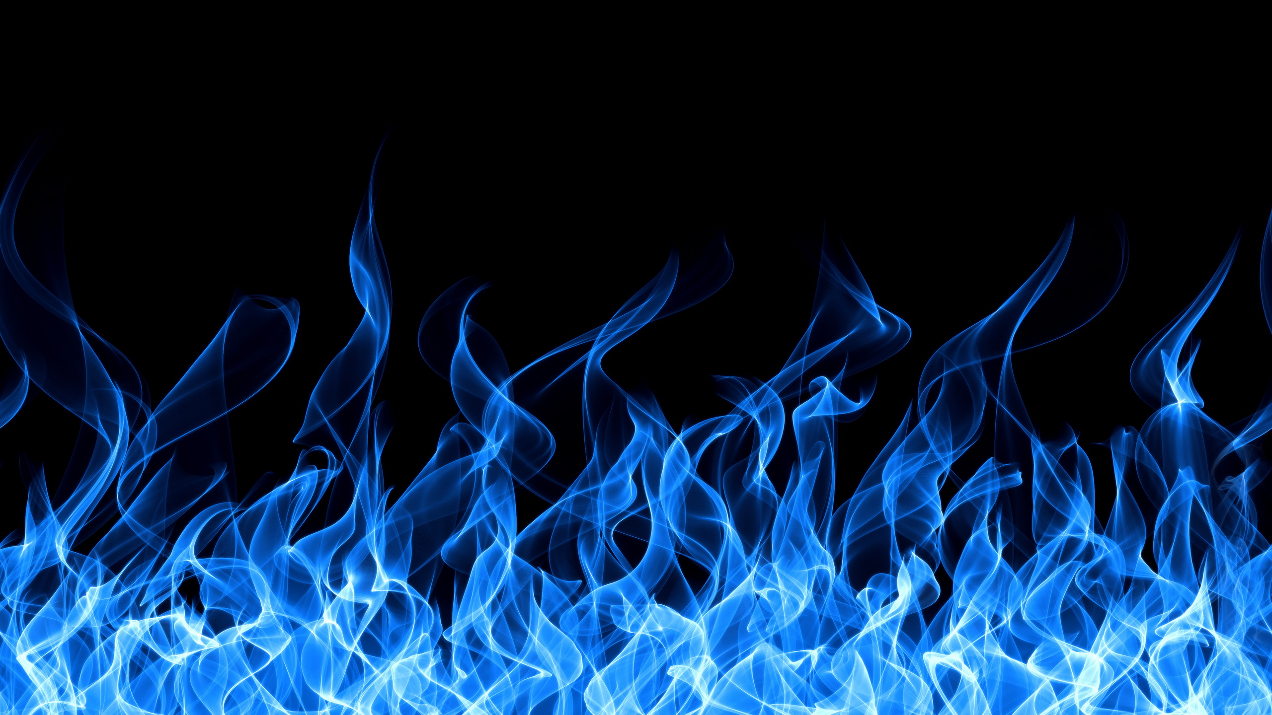 Blue Fire Wallpaper HD 2560x1440