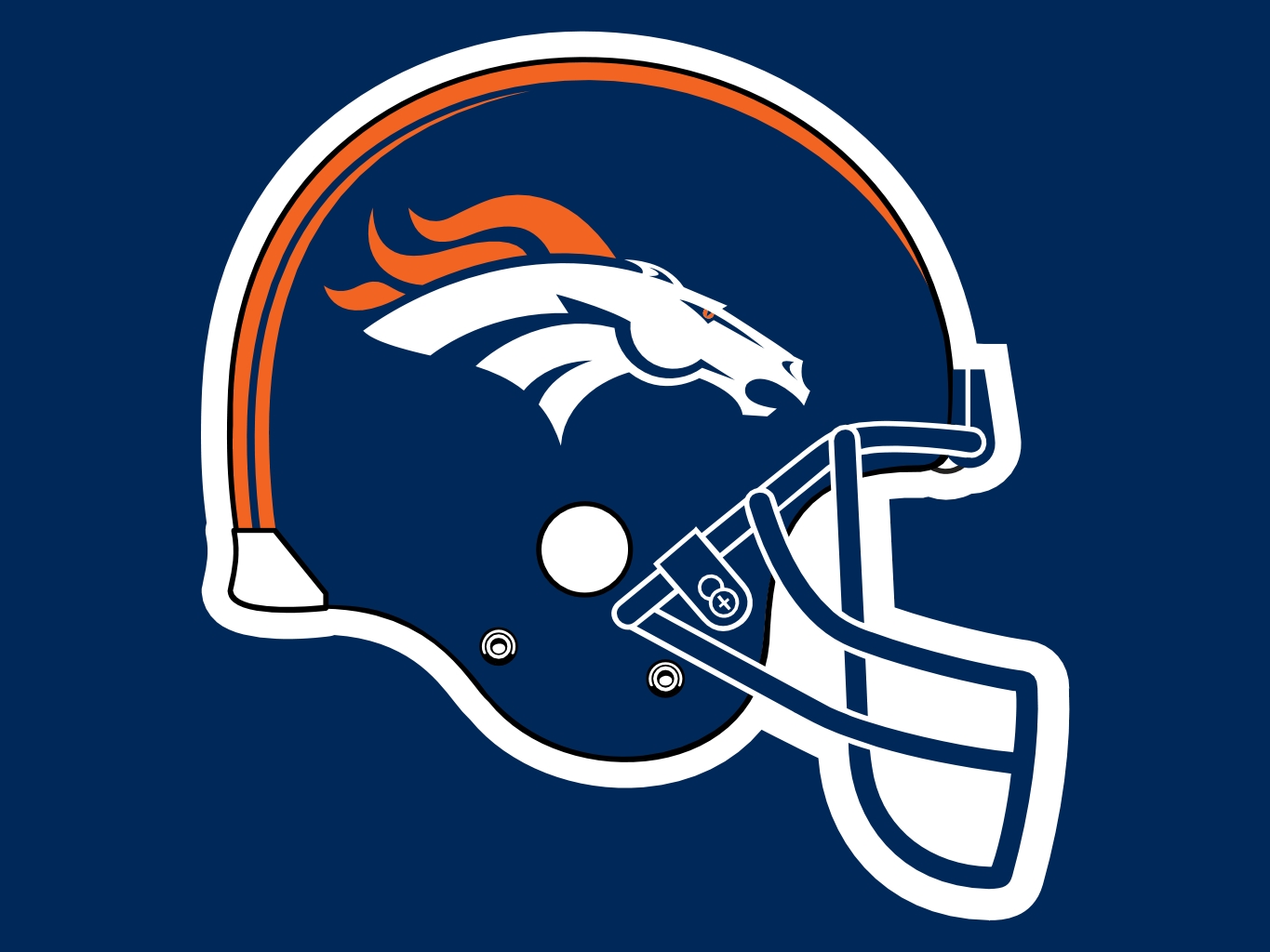 Denver Broncos Logo Helmet Wallpaper 1365x1024