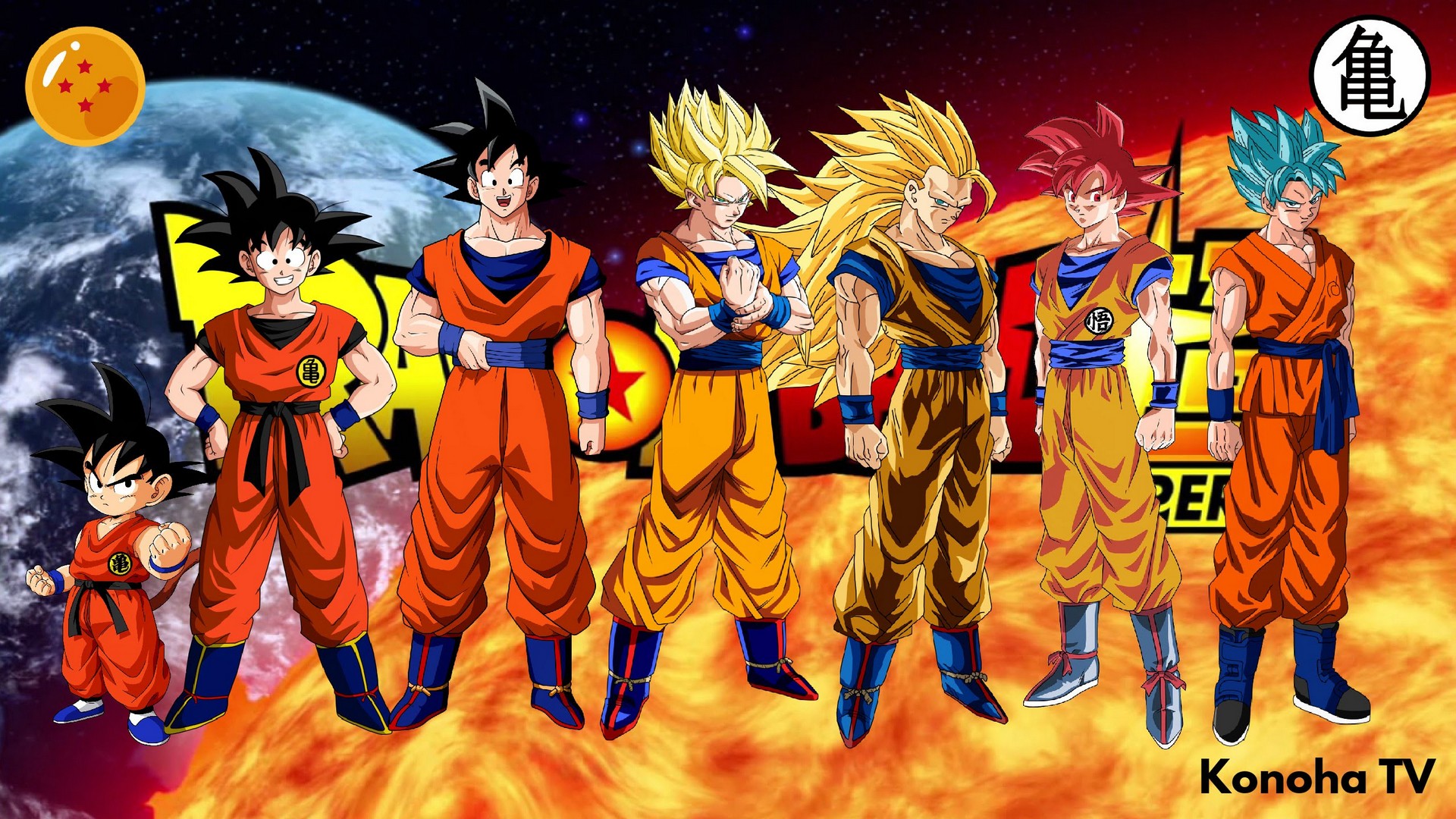 Goku All Form Dragon Ball Super Wallpaper