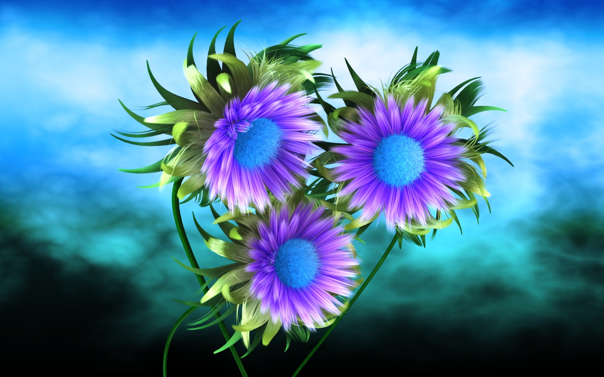 HD 3D Flower Wallpaper 1920x1200