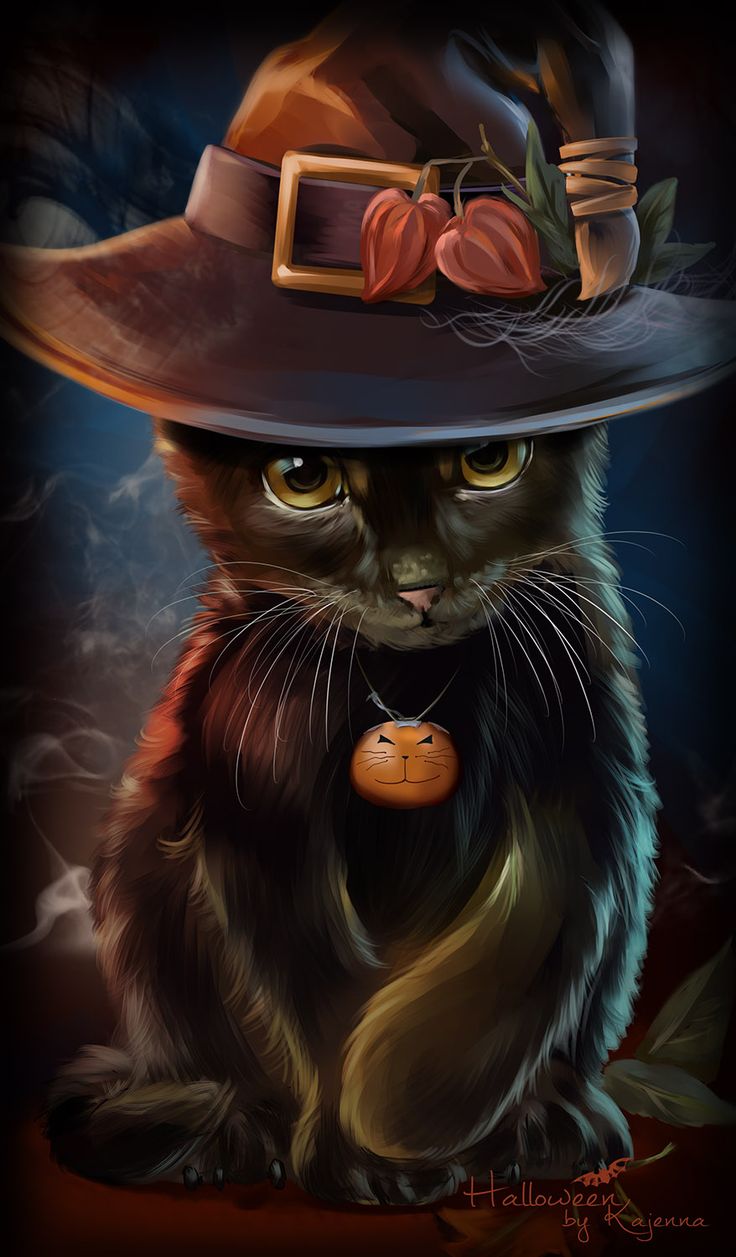 Black Halloween Cat