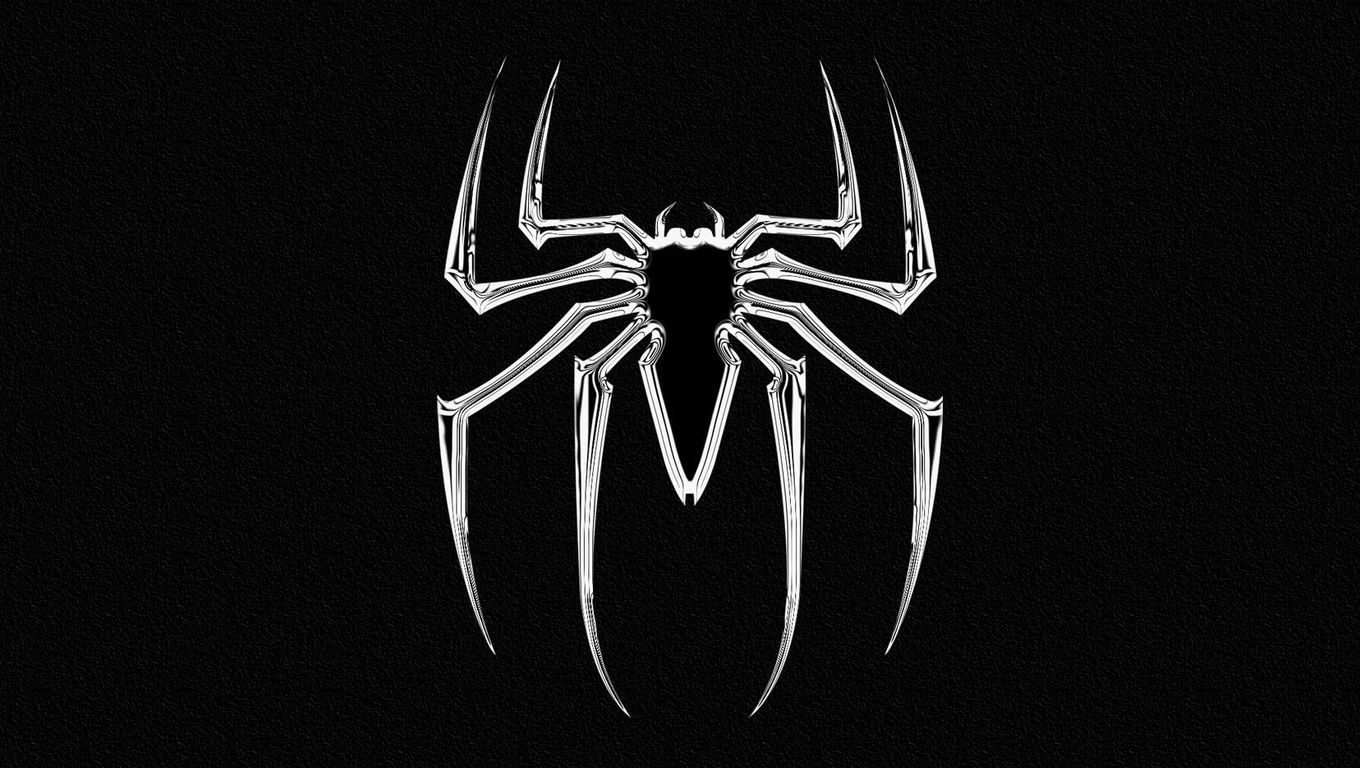 Black White Spider Wallpaper