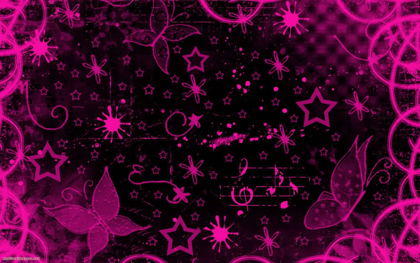 Cool Pink and Black Wallpaper 1680x1050