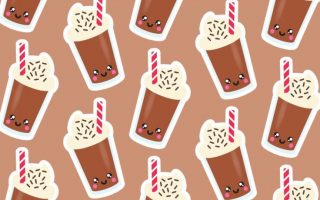 Cute Chocolate Milkshake Wallpaper Iphone