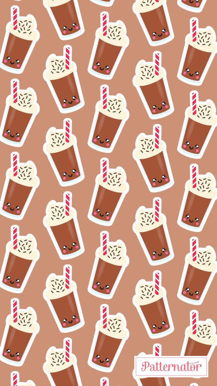 Cute Chocolate Milkshake Wallpaper Iphone 736x1309