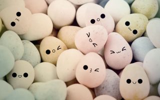 Cute Eggs With Faces Desktop Wallpaper