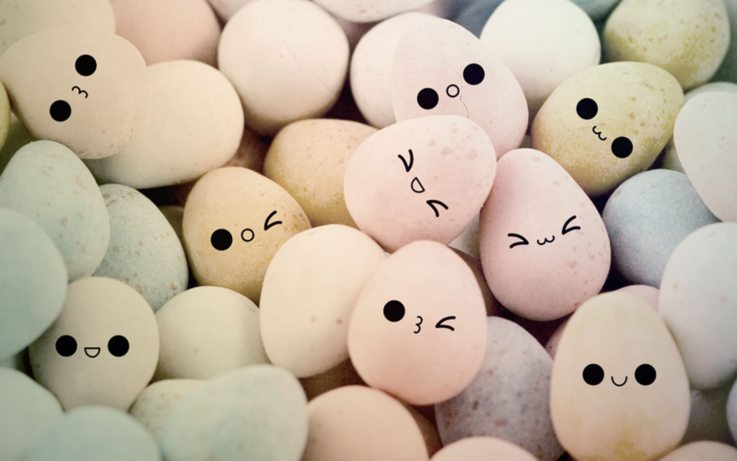 Cute Eggs With Faces Desktop Wallpaper 1440x900