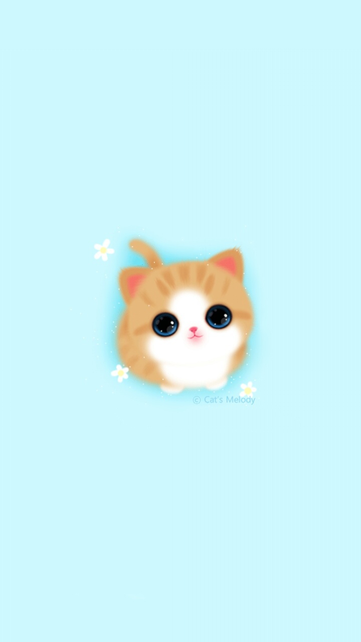 Cute Girly Iphone Wallpaper Melody Cat Baby Blue 720x1280