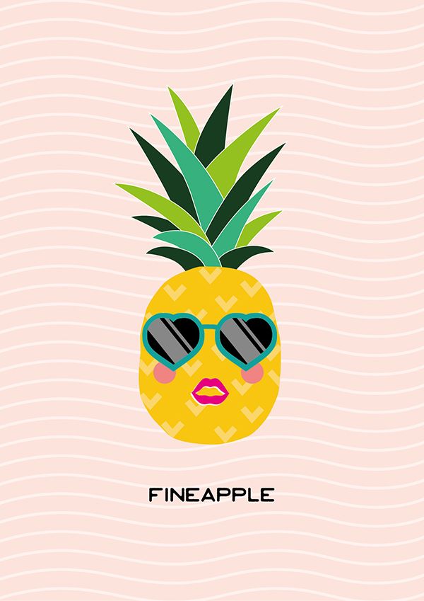 Cute Girly Pineapple Sunglasses Wallpaper Iphone