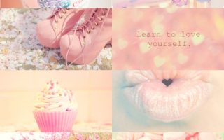 Cute Girly Pink Collage Iphone Wallpaper
