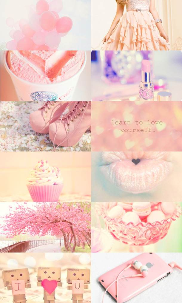 Cute Girly Pink Collage Iphone Wallpaper 610x1016