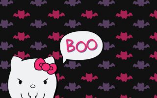 Cute Hallo Kitty for Halloween Iphone Wallpaper