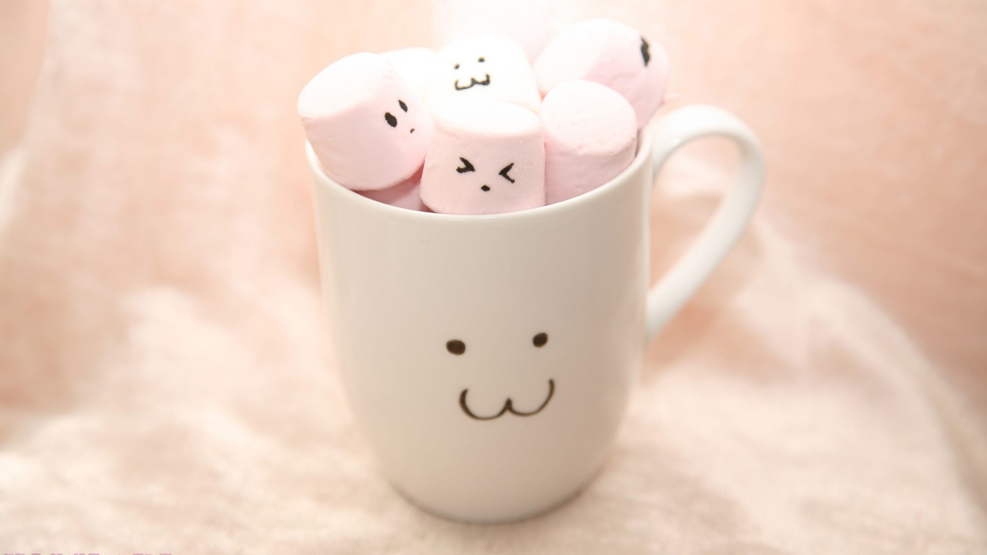 Cute Marshmallow Wallpaper