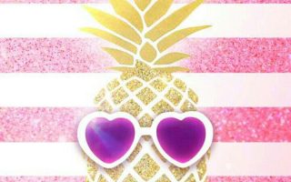 Girly iPhone Wallpaper Pink Pineapple