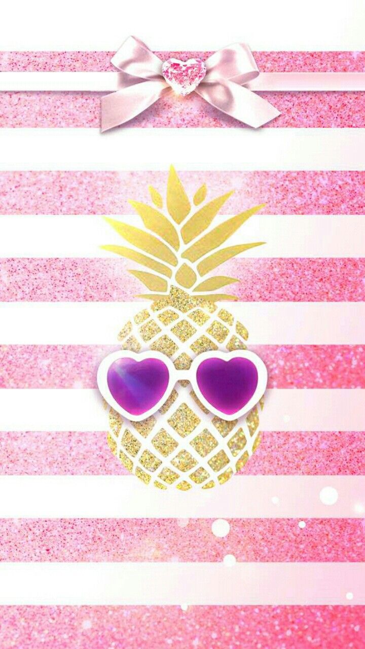 Girly iPhone Wallpaper Pink Pineapple