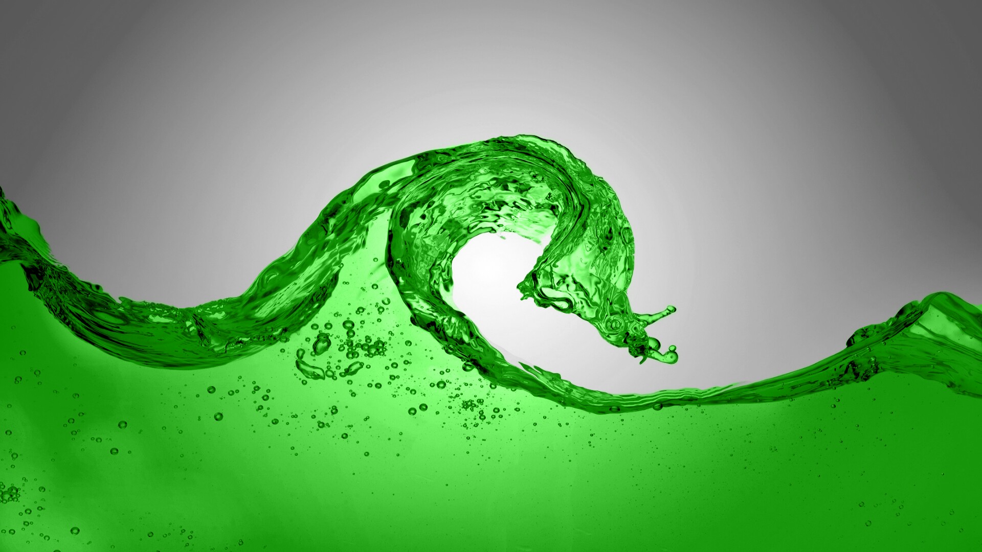 Green Liquid HD Wallpaper