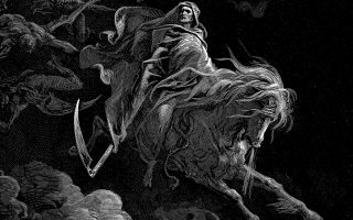 Grim Reaper with Horse Dark Wallpaper HD