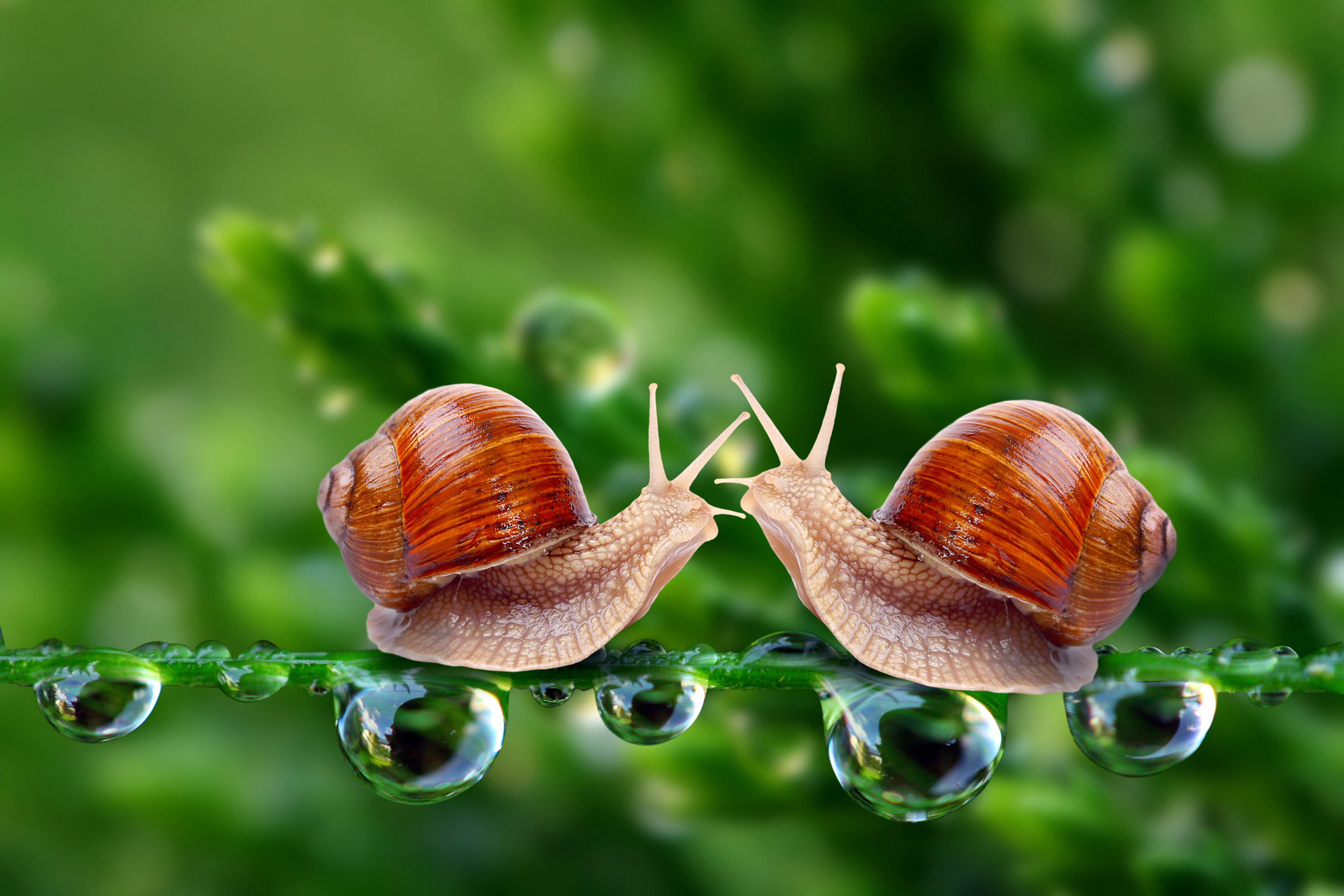 Lovely Snails Wallpaper