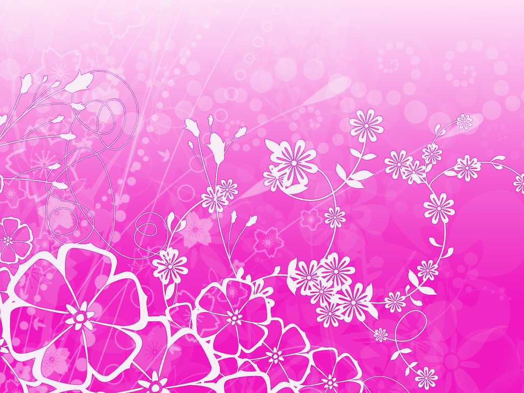 Pink Cute Flowers Wallpaper Background 1024x768