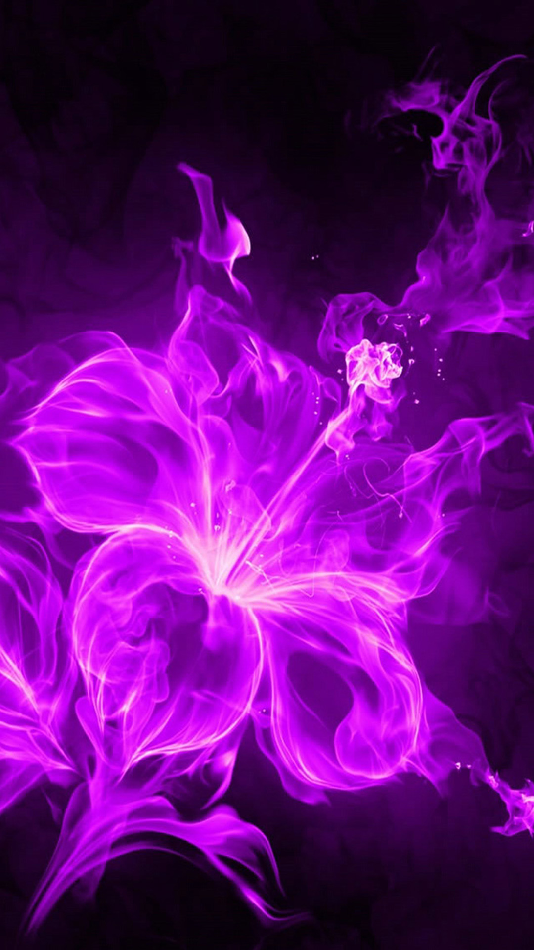 Purple Flower Art Wallpaper iPhone 1080x1920