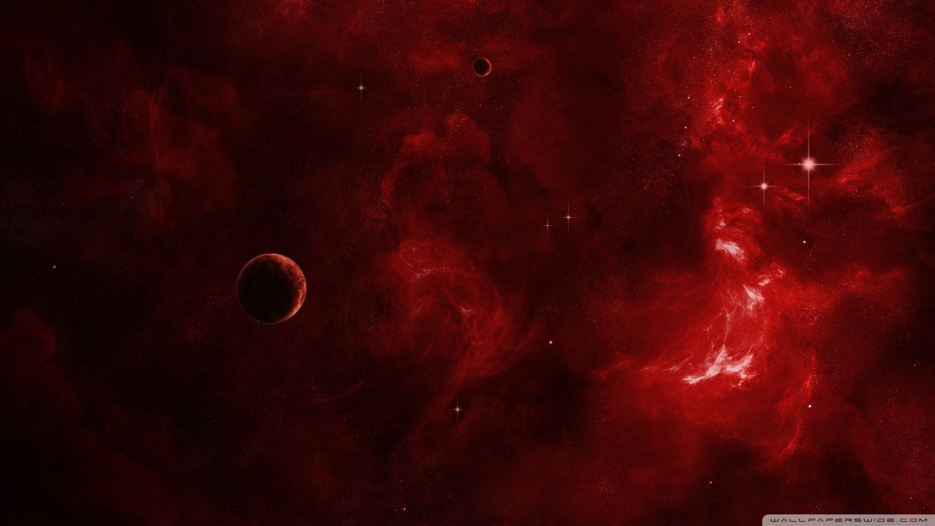 Red Nebula Wallpaper HD 1920x1080