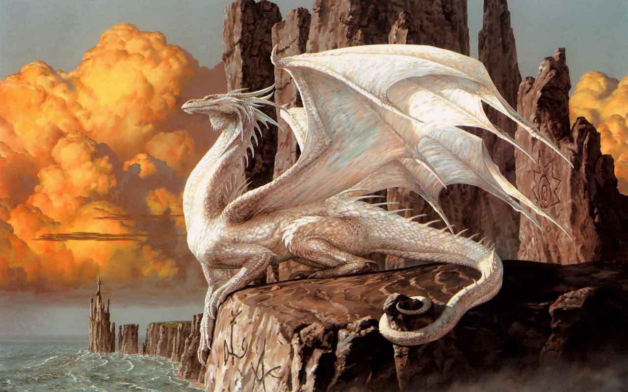 White Dragon Wallpaper 1280x800