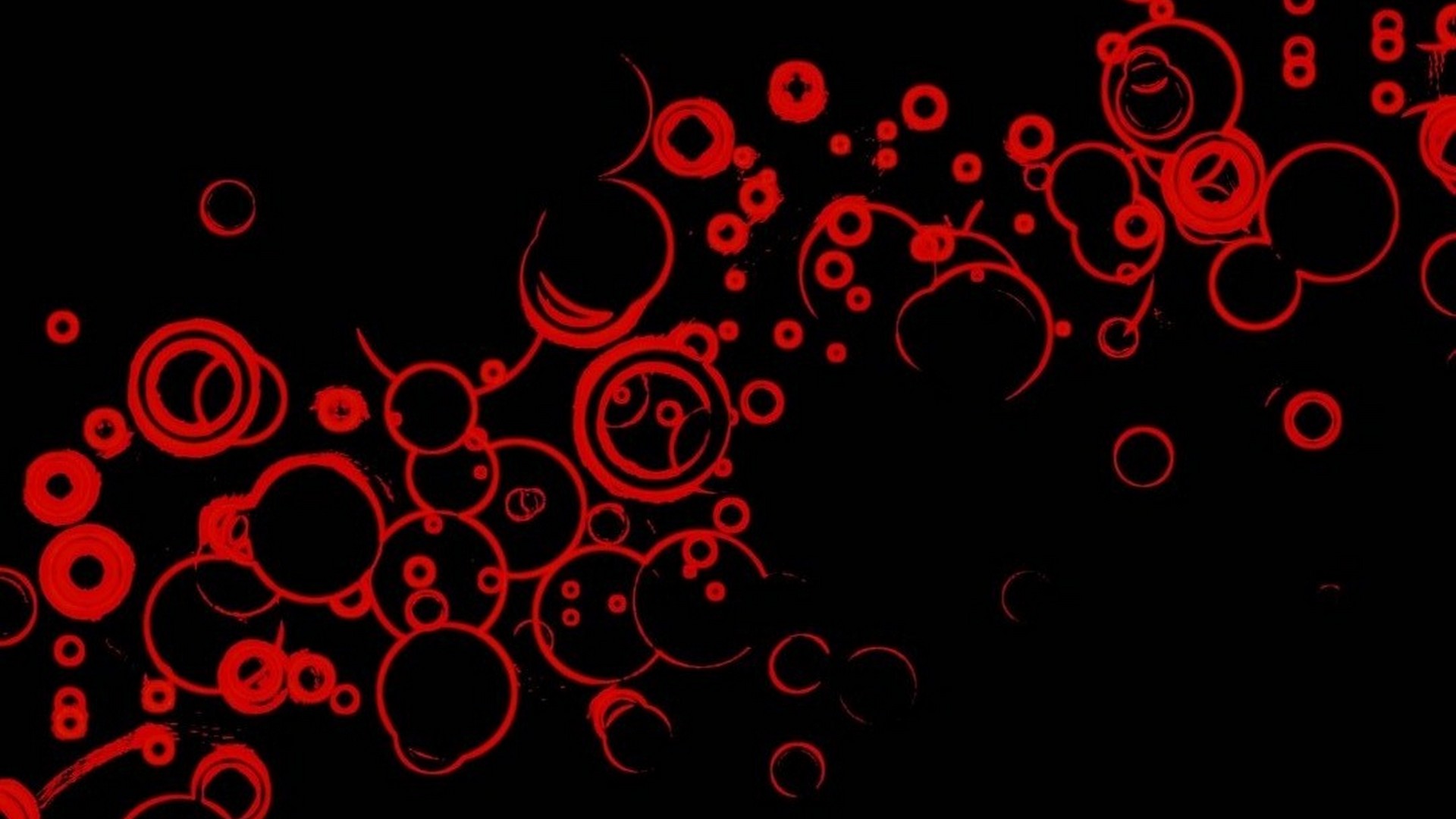 Circles Red Wallpaper 1920x1080