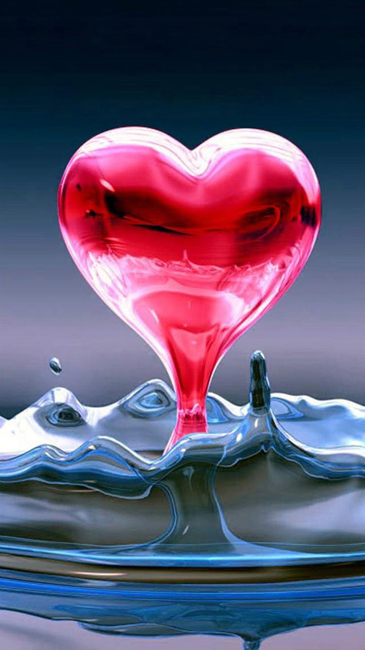 Cool Heart Liquid iPhone Wallpapers 750x1334