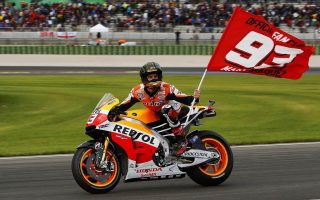 Marc Marquez With Flag Wallpaper