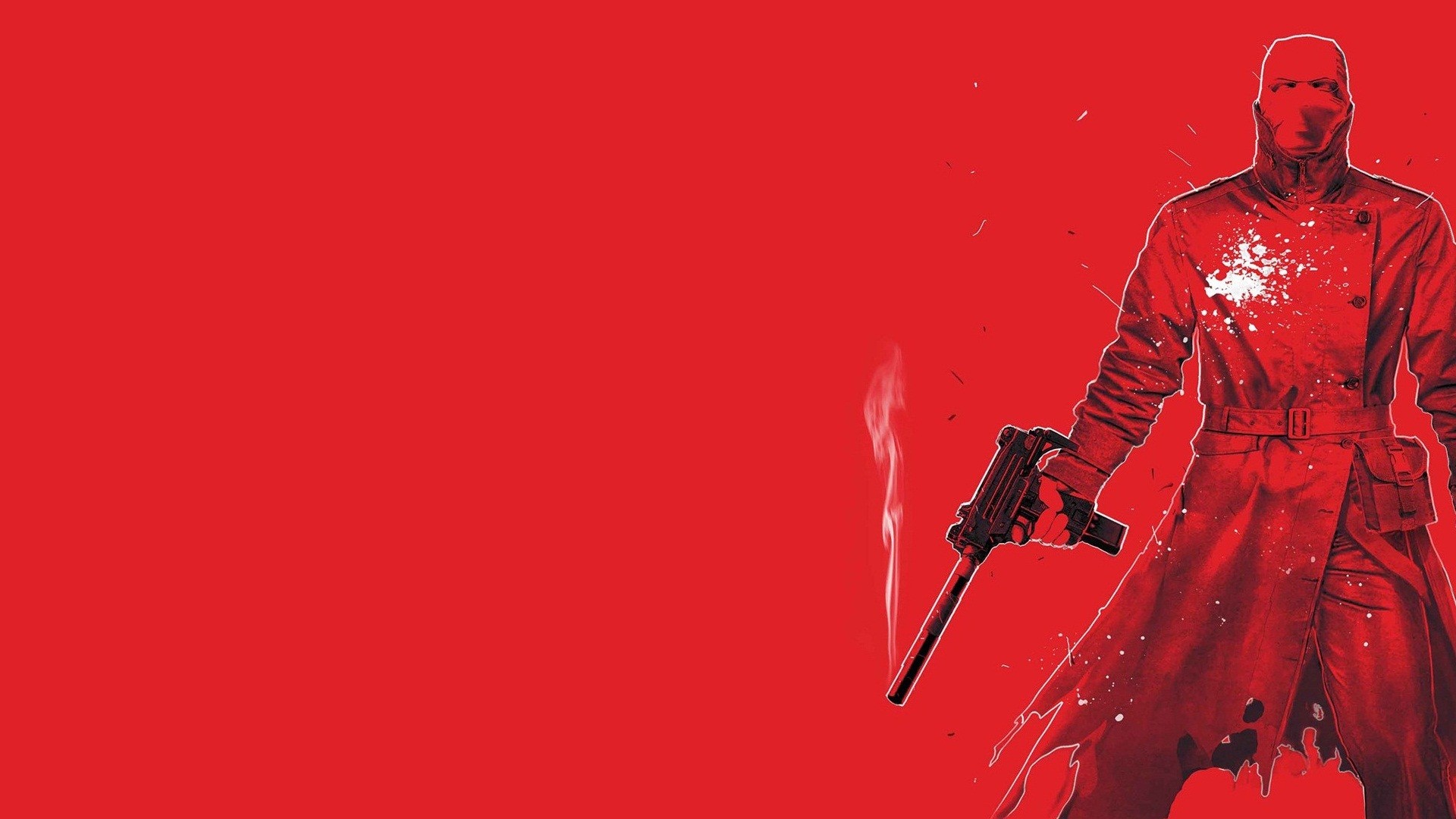 Red Gun Background Wallpaper