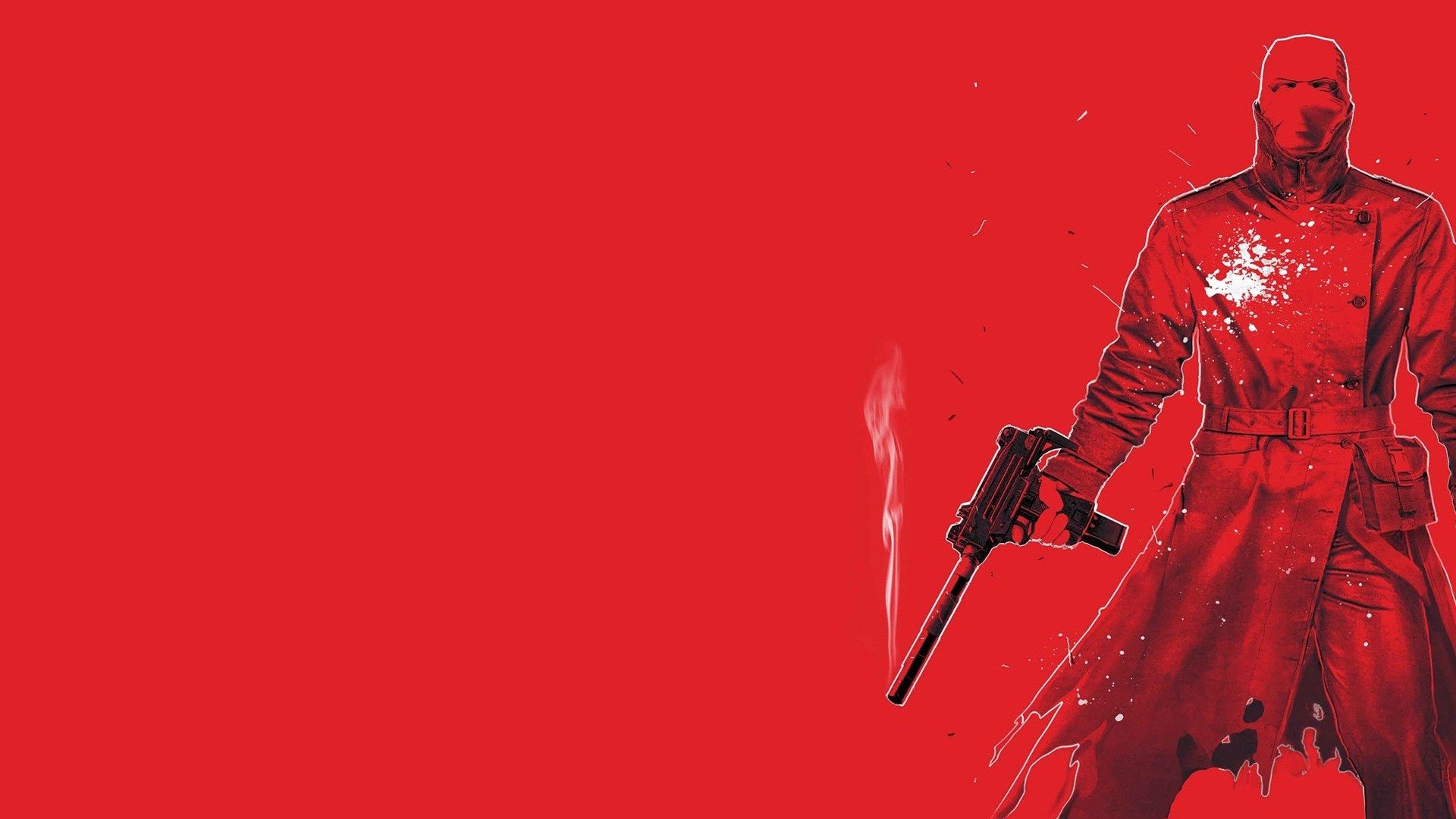 Red Gun Background Wallpaper 1920x1080