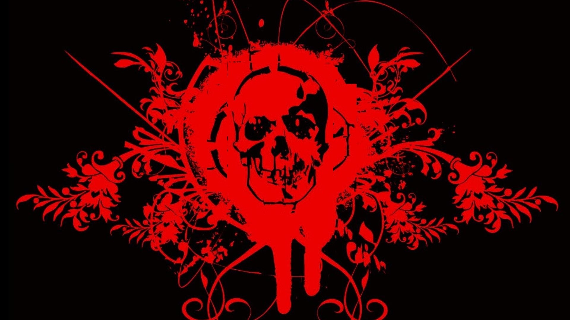 Skull Red Wallpaper HD