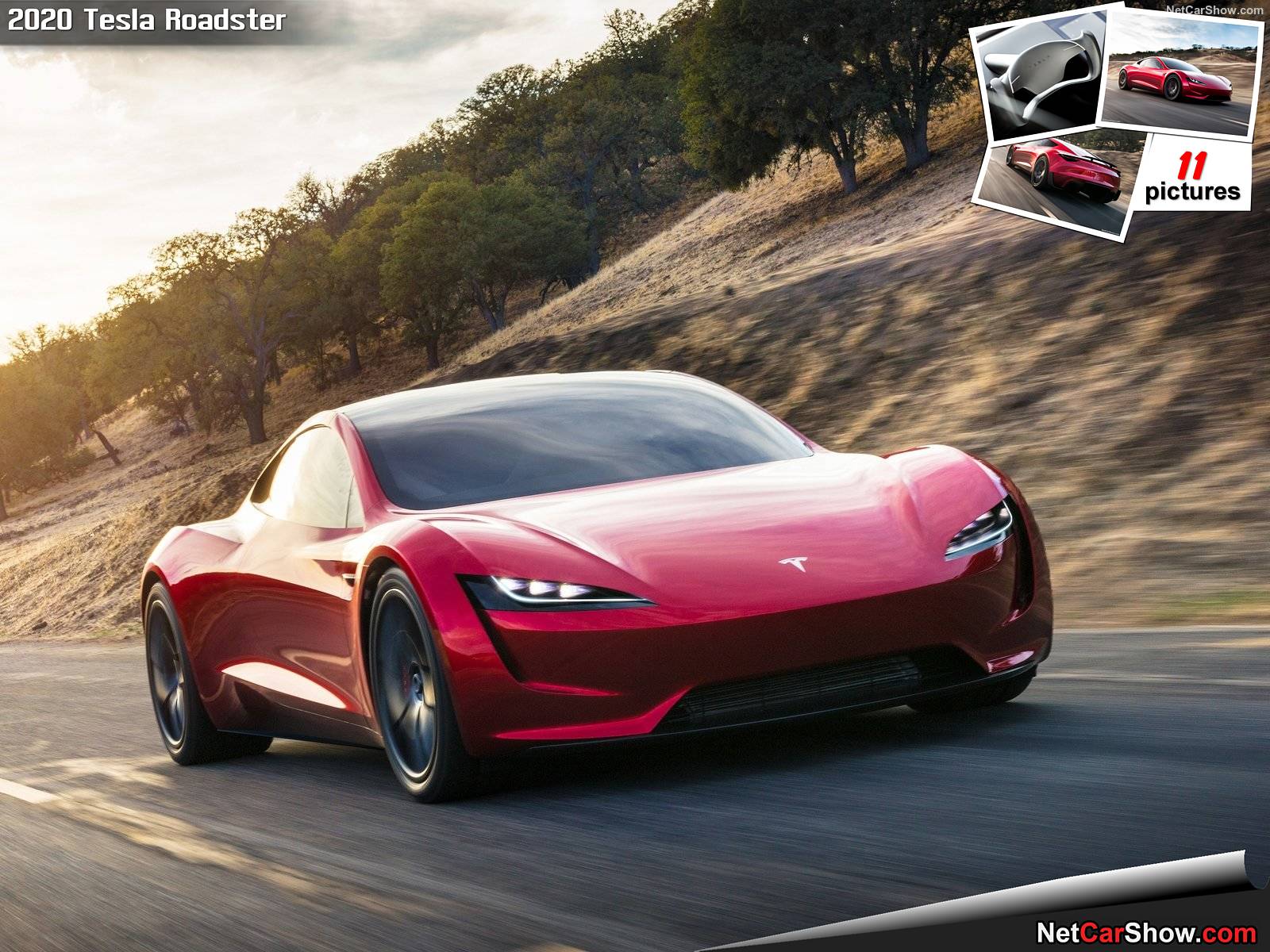 Wallpaper HD Tesla Roadster 2020 1600x1200