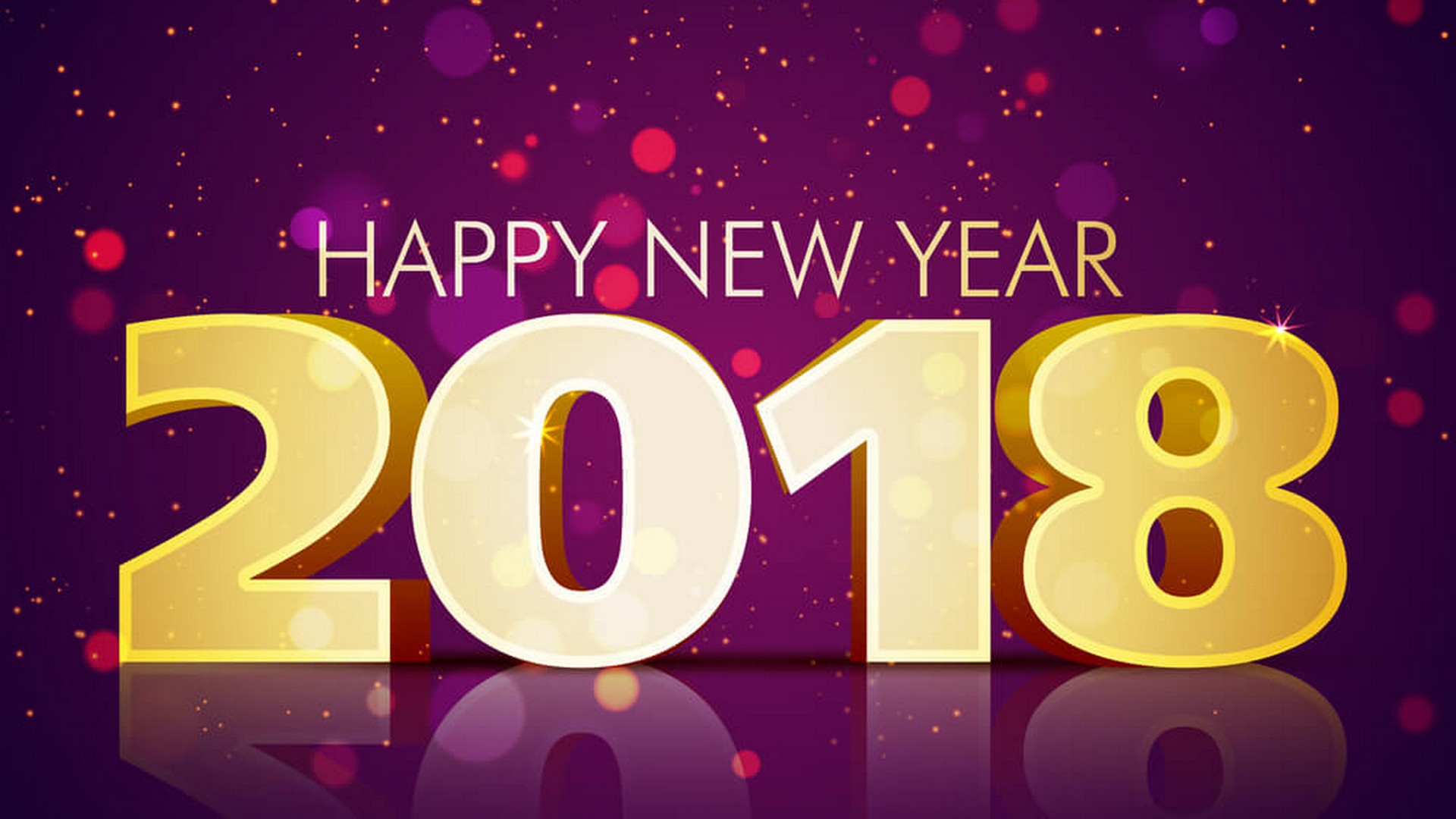 Happy New Year 2018 Wallpaper HD 1920x1080