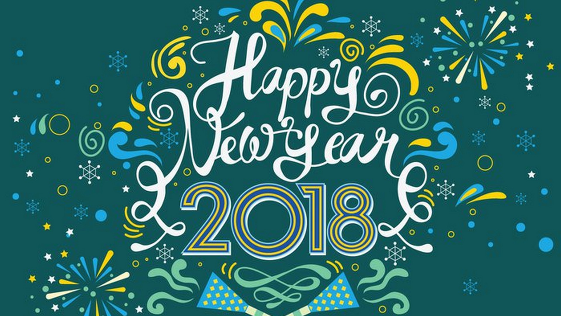 Happy New Year 2018 Wallpaper 1920x1080