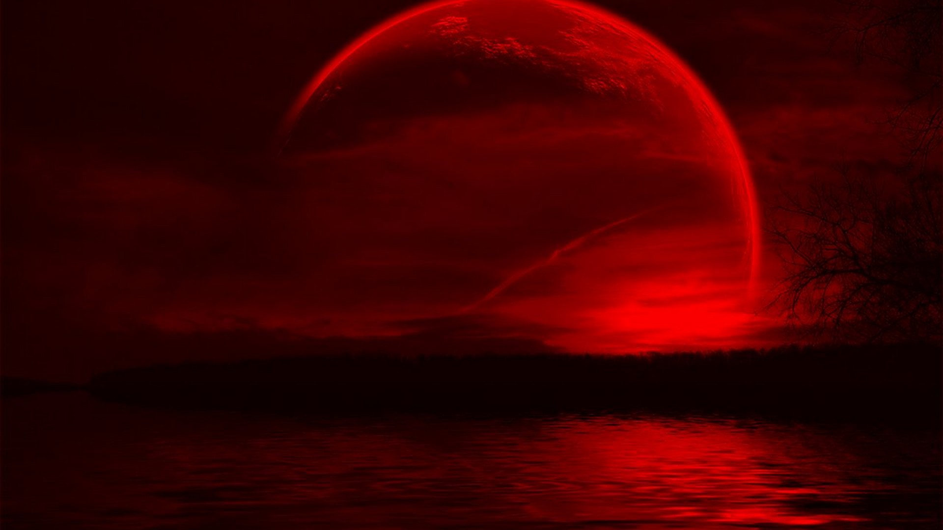 Super Moon Lunar Eclipse Wallpaper HD