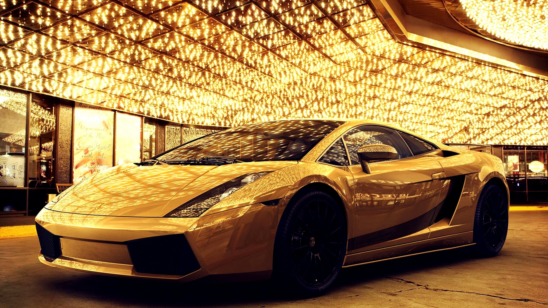 Golden Car Wallpaper HD 1920x1080