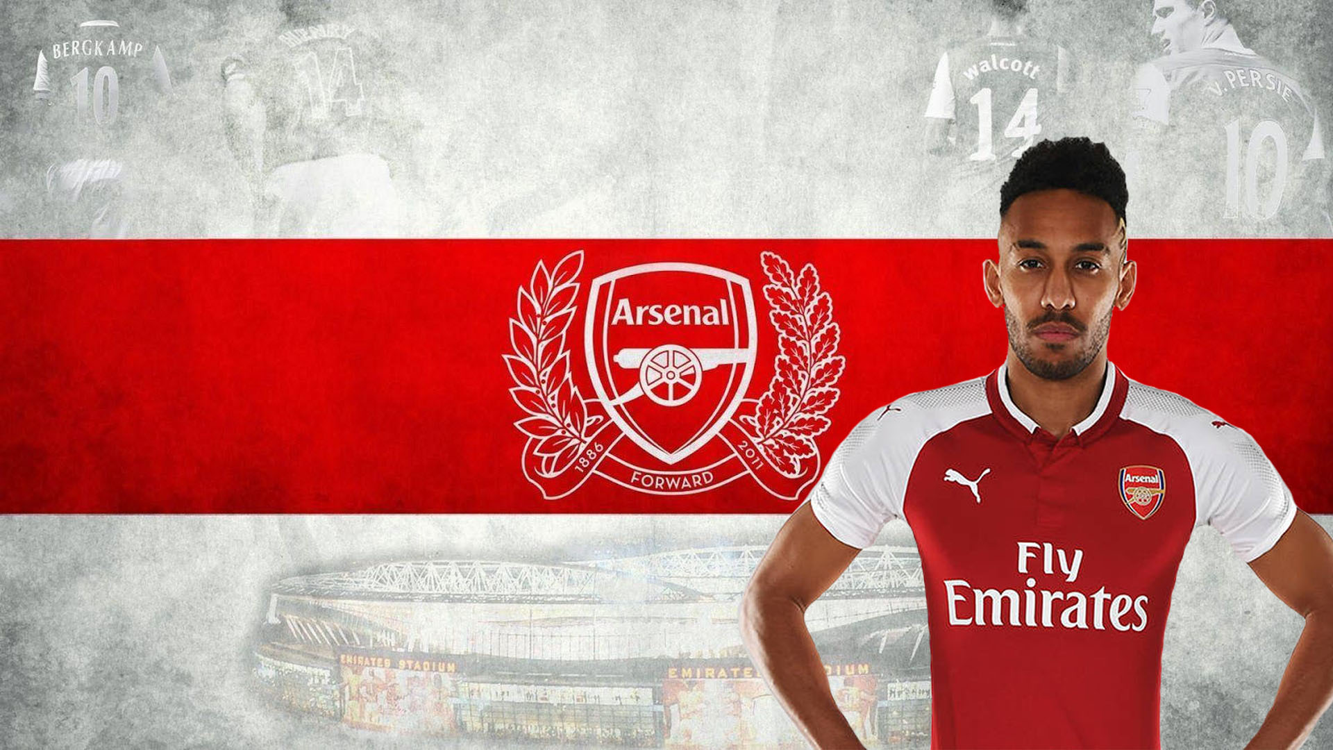 Wallpaper Aubameyang Arsenal 1920x1080