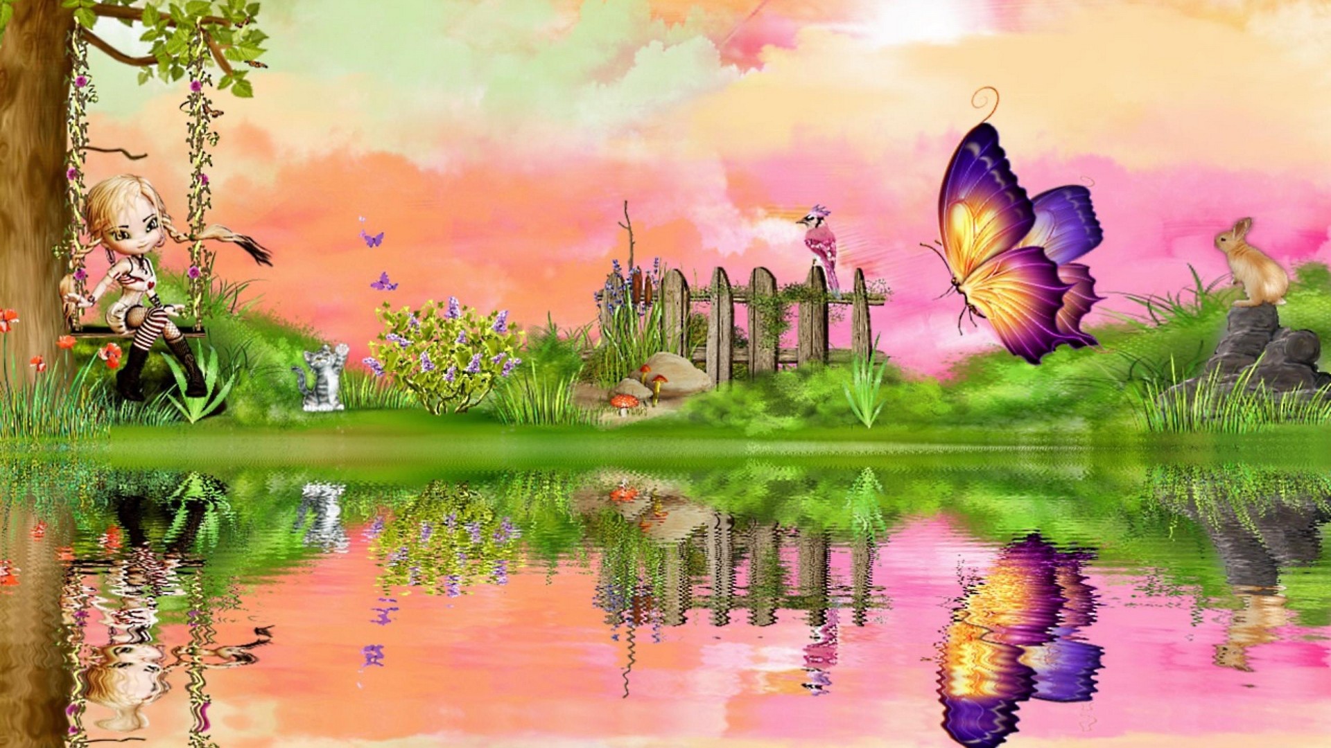 Hello Spring HD Wallpaper With Resolution 1920X1080